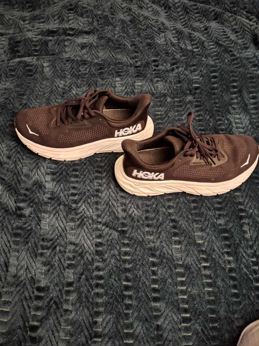 Hoka Black Running Sneakers with White Midsole